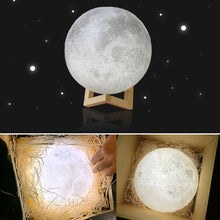 Load image into Gallery viewer, 3D Print Moon Lamp USB LED Night Light Moonlight | 8-20cm