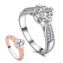Load image into Gallery viewer, Flower Crystal Wedding Ring For Women Jewelry Accessories Rose Gold Gold Engagem