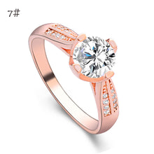 Load image into Gallery viewer, Flower Crystal Wedding Ring For Women Jewelry Accessories Rose Gold Gold Engagem